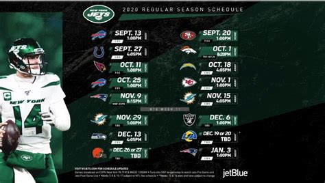 New York Jets 2025 NFL schedule: Dates, times for every game .